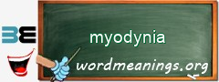 WordMeaning blackboard for myodynia